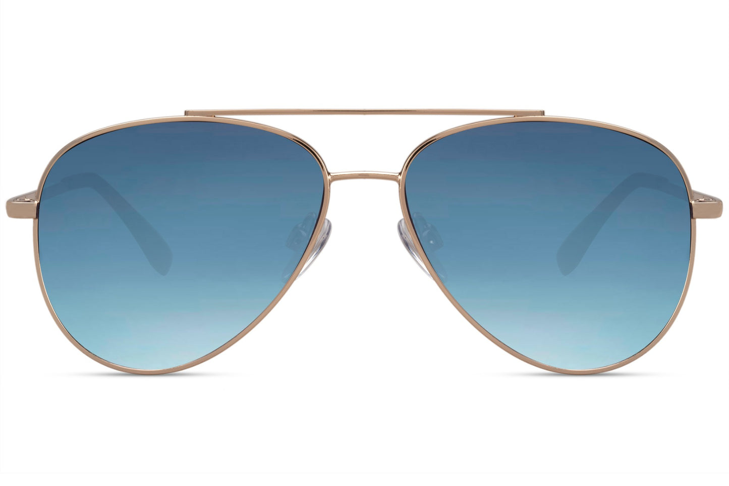 Blue lens aviator sunglasses perfect for beach holidays and summer outfits in the UK and Europe, combining eco-conscious design with vibrant style