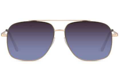 Oversized aviator sunglasses with blue lenses in a retro-inspired design, suitable for casual outfits and daily styling