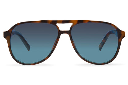 Blue lens retro aviator sunglasses designed for daily wear, offering a balance of vintage style and modern comfort