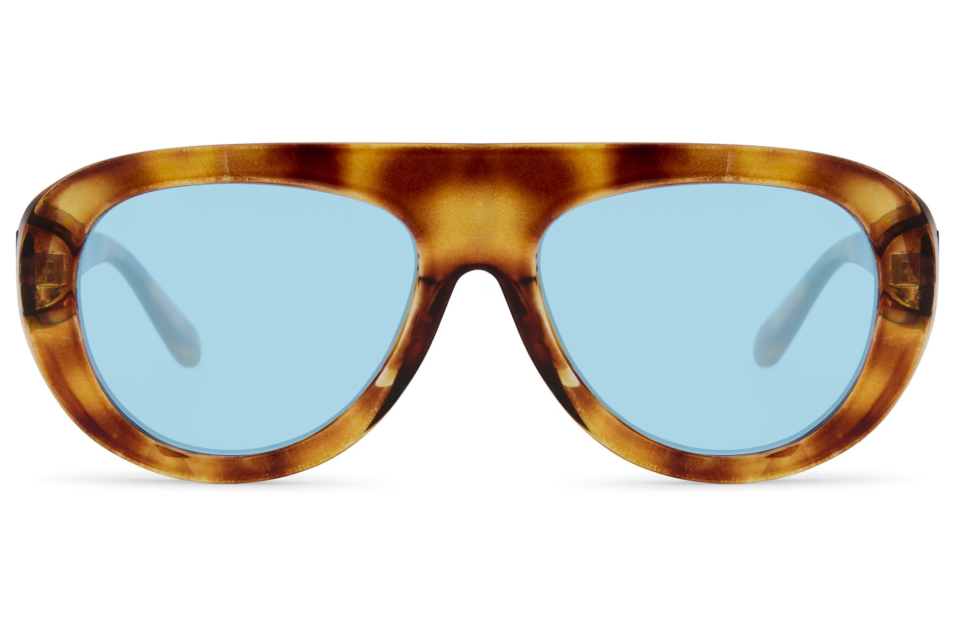 Blue lens aviator sunglasses ideal for street style outfits and trendy everyday wear