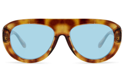 Blue lens aviator sunglasses ideal for street style outfits and trendy everyday wear