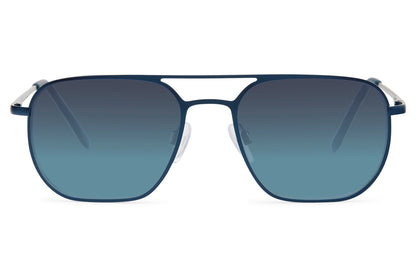 Blue tinted aviator sunglasses ideal for outdoor settings and travel, combining vintage design with modern comfort