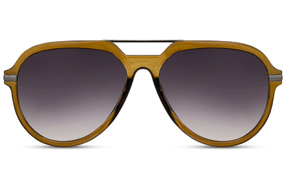 Brown gradient aviator sunglasses designed for luxury summer styling, perfect for holiday outfits, travel looks, and premium fashion