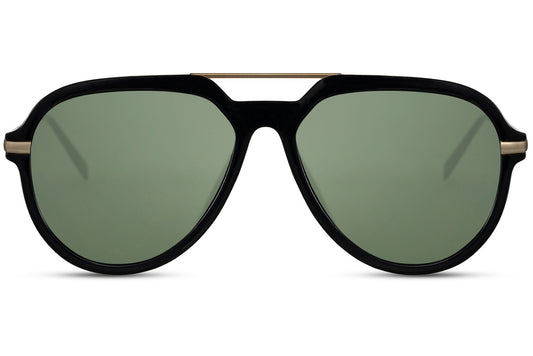 Bold aviator sunglasses with green lenses by Sunglass Station, statement eyewear for summer outfits, travel looks, and standout fashion styling