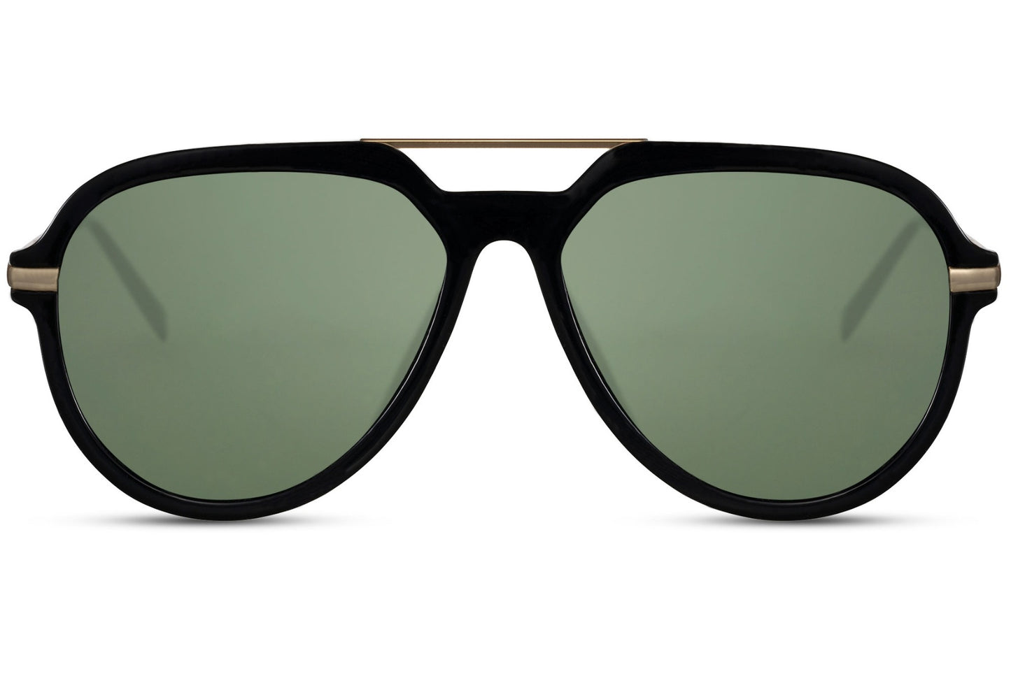 Green lens bold aviator sunglasses for travel outfits and casual wear, lightweight frame designed for comfort and standout appearance