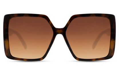 Bold oversized brown sunglasses for women, fashionable statement sunglasses for summer looks, travel outfits and casual everyday style