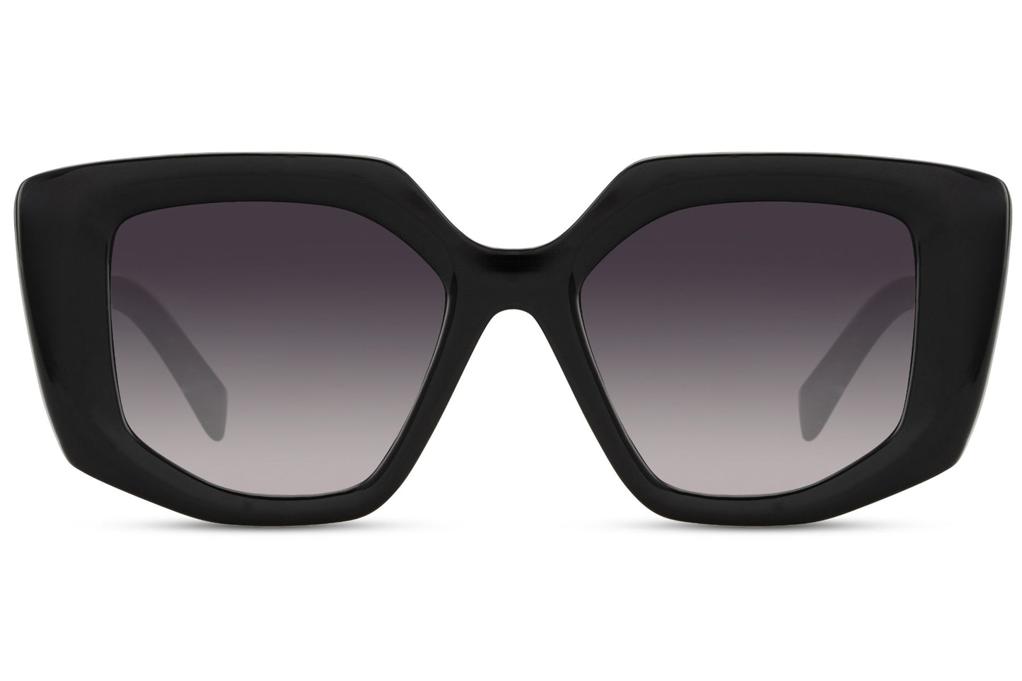 Bold oversized geometric sunglasses with black frame and UV protection lenses, classic statement sunglasses for everyday wear, travel and street style fashion