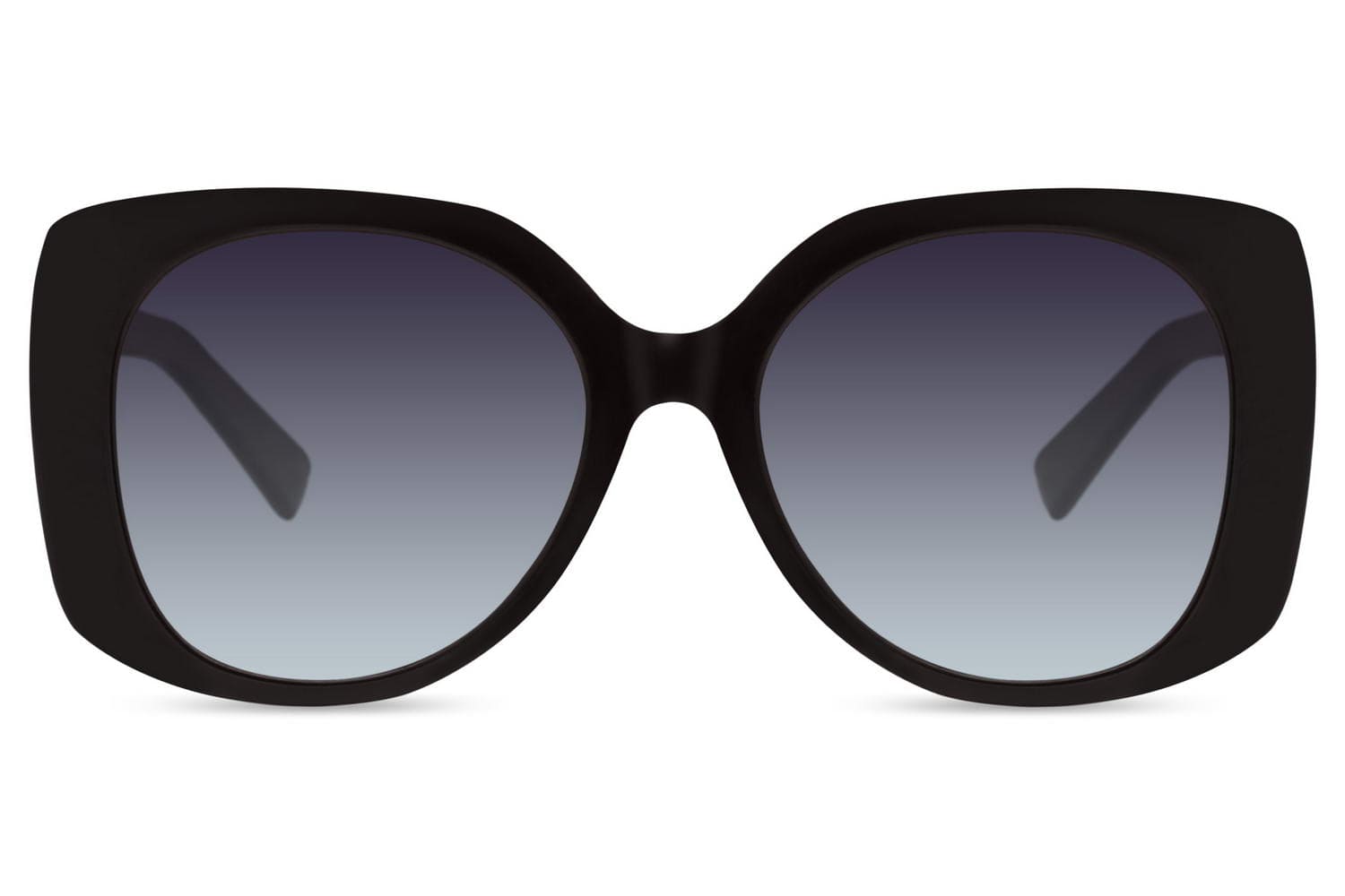 Bold oversized polarized sunglasses in black with wide frame design, glare reducing sunglasses ideal for driving, travel and modern fashion looks