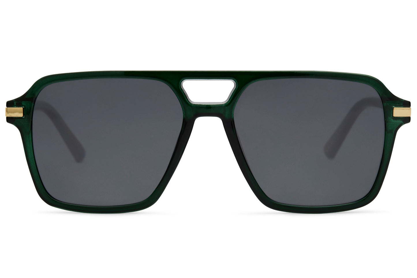 Bold retro aviator sunglasses with dark lenses and thick frame, designed for a strong statement look and modern vintage style