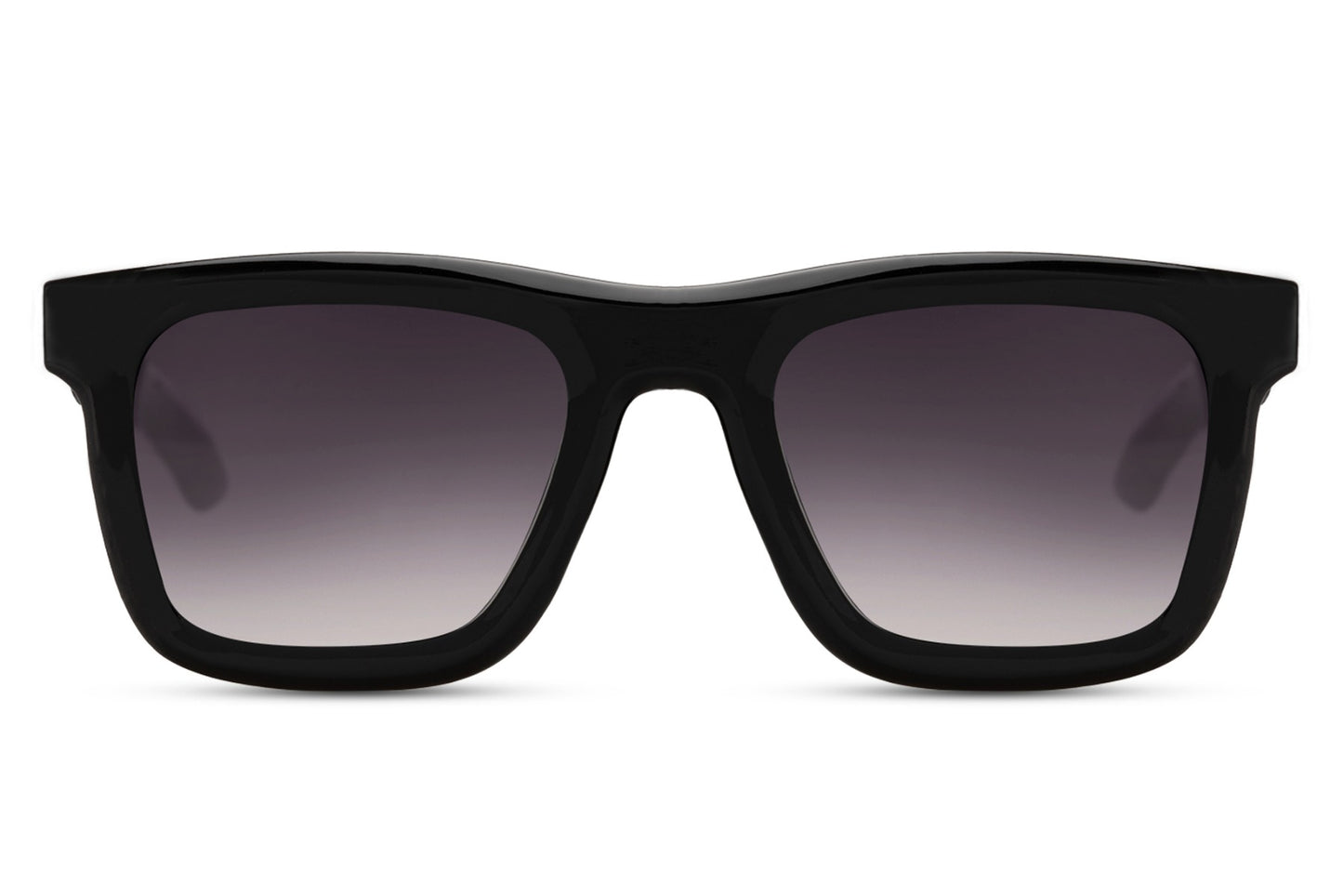 Bold square sunglasses with recycled chunky frame and dark gradient lenses for unisex street style fashion