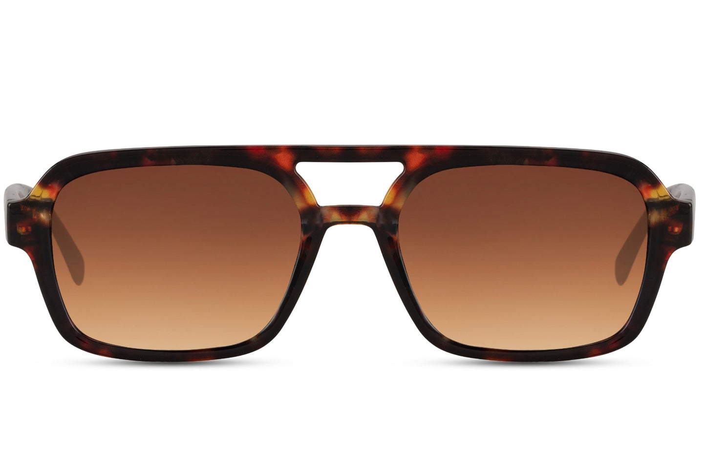 Brown aviator sunglasses with a retro classic design, suitable for versatile styling
