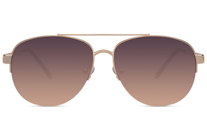 Brown aviator sunglasses designed for travel and versatile styling, pairing easily with both casual and smart outfits