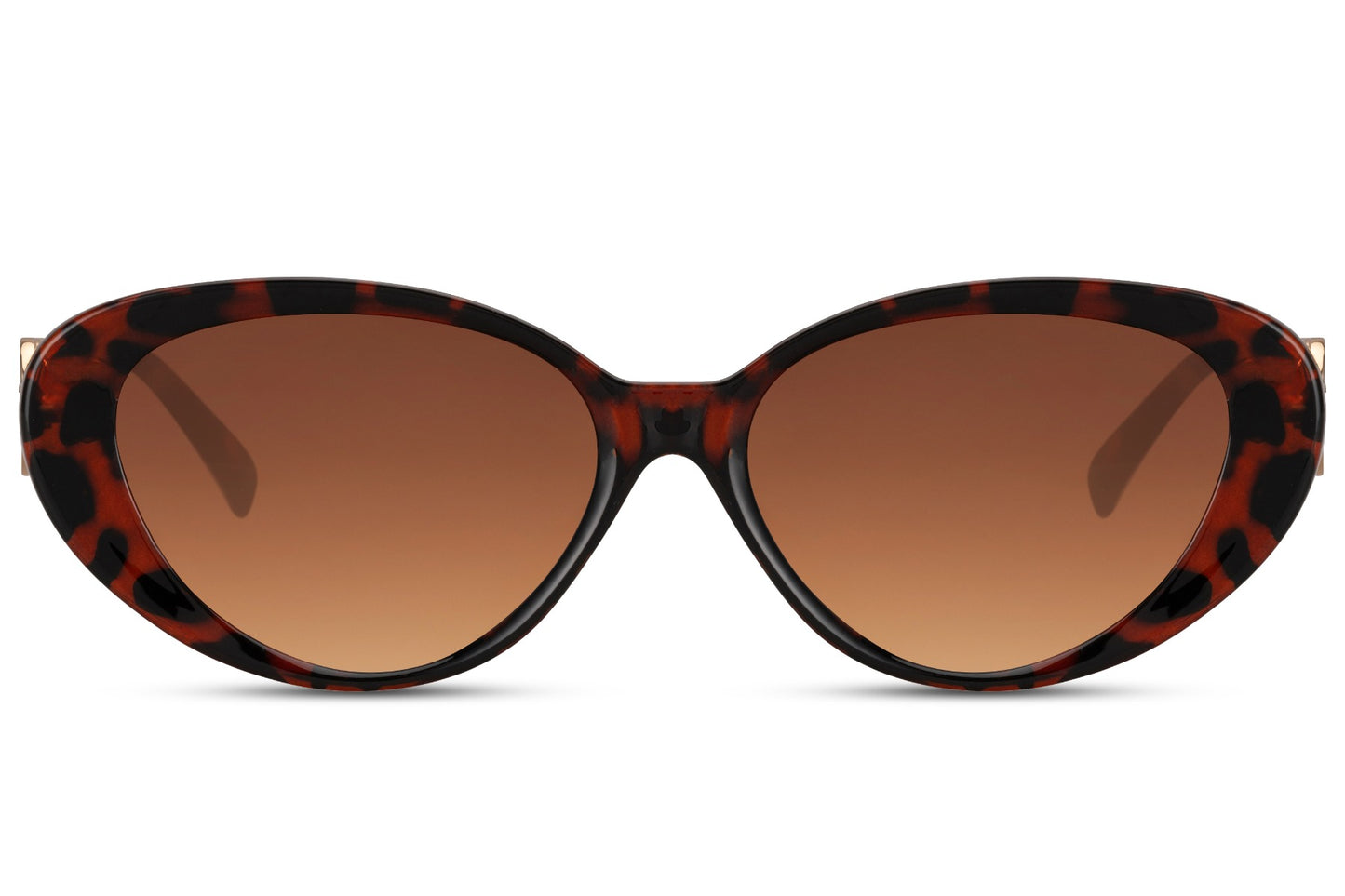 Brown lens cat eye sunglasses with classic frame design and UV protection for daily wear