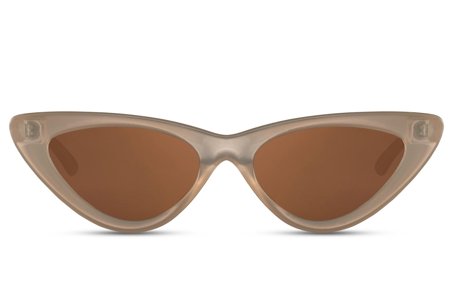 Brown cat eye sunglasses with classic frame design and tinted lenses for everyday wear