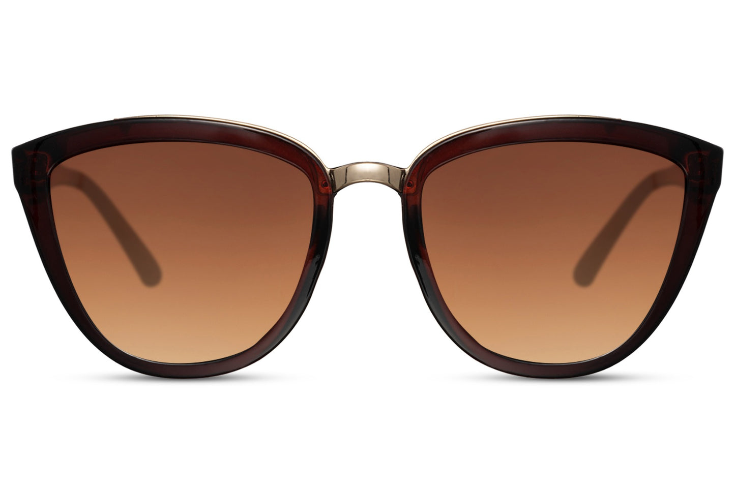 Brown lens cat eye sunglasses with stylish frame and UV protection for daily wear