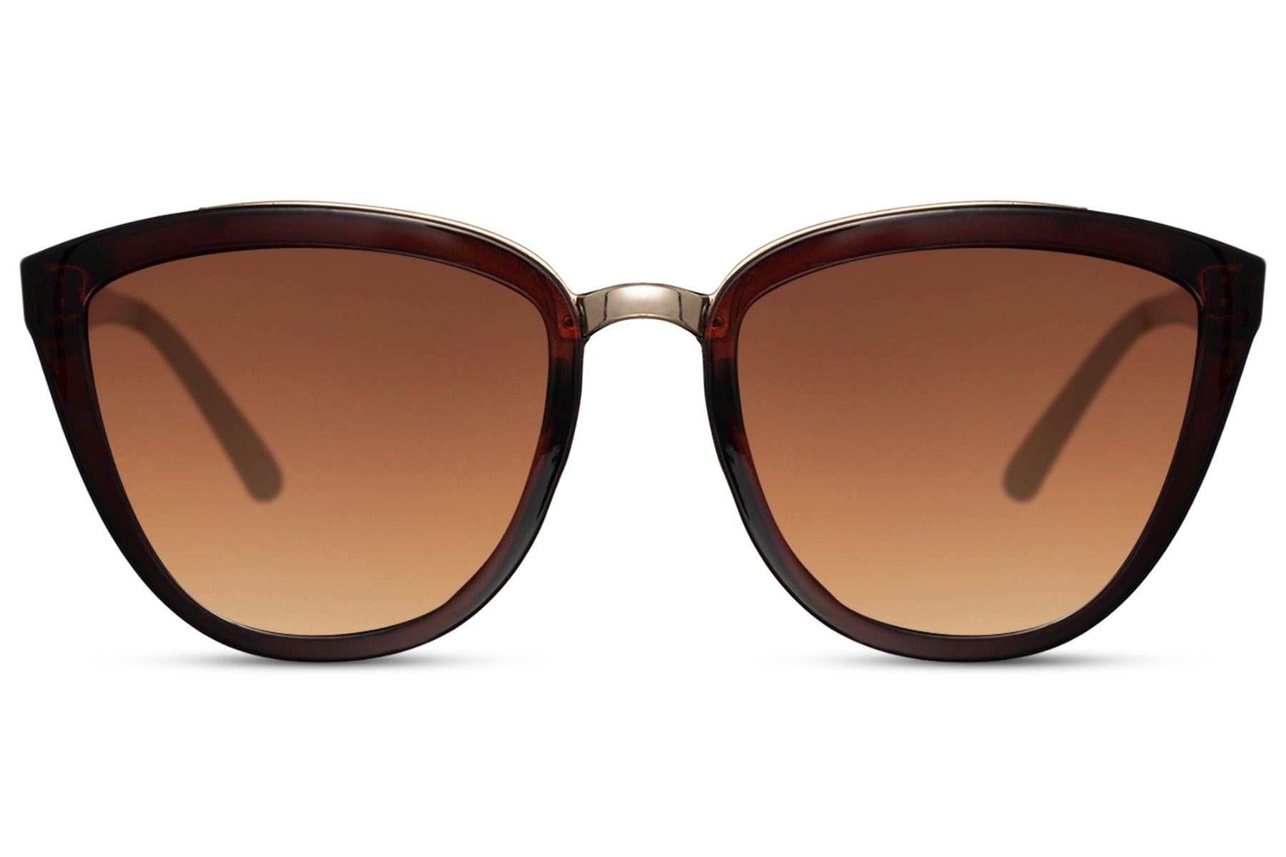 Brown lens cat eye sunglasses with stylish frame and UV protection for daily wear