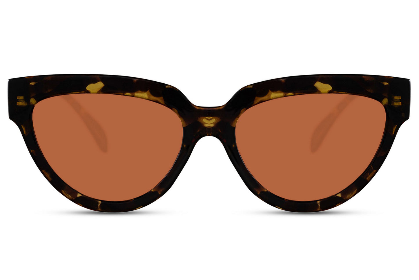 Retro cat eye sunglasses with brown tones and classic frame shape, combining vintage charm with modern UV protection