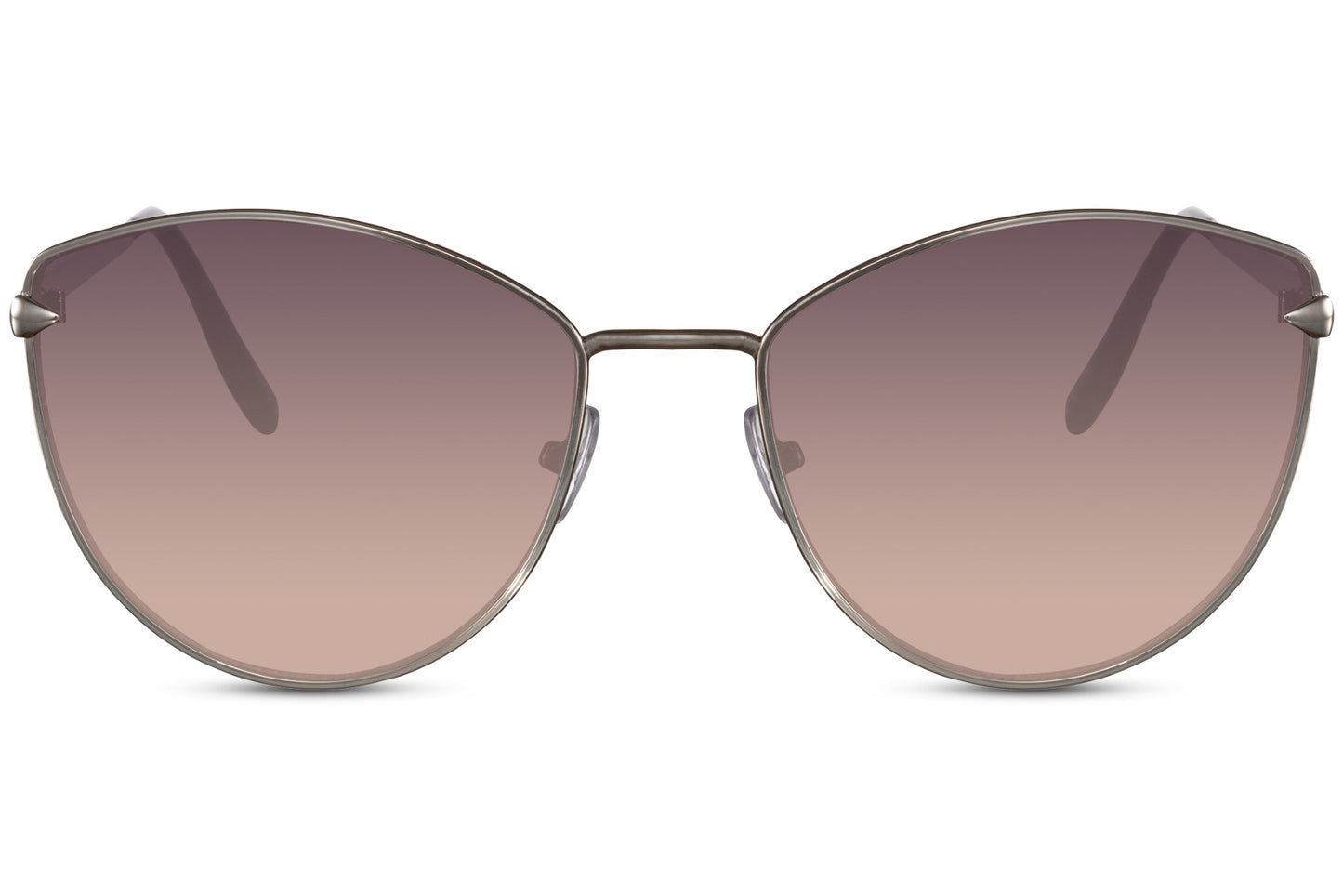 Brown gradient cat eye sunglasses with a sleek and elegant modern frame