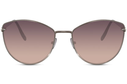 Brown gradient cat eye sunglasses with a sleek and elegant modern frame