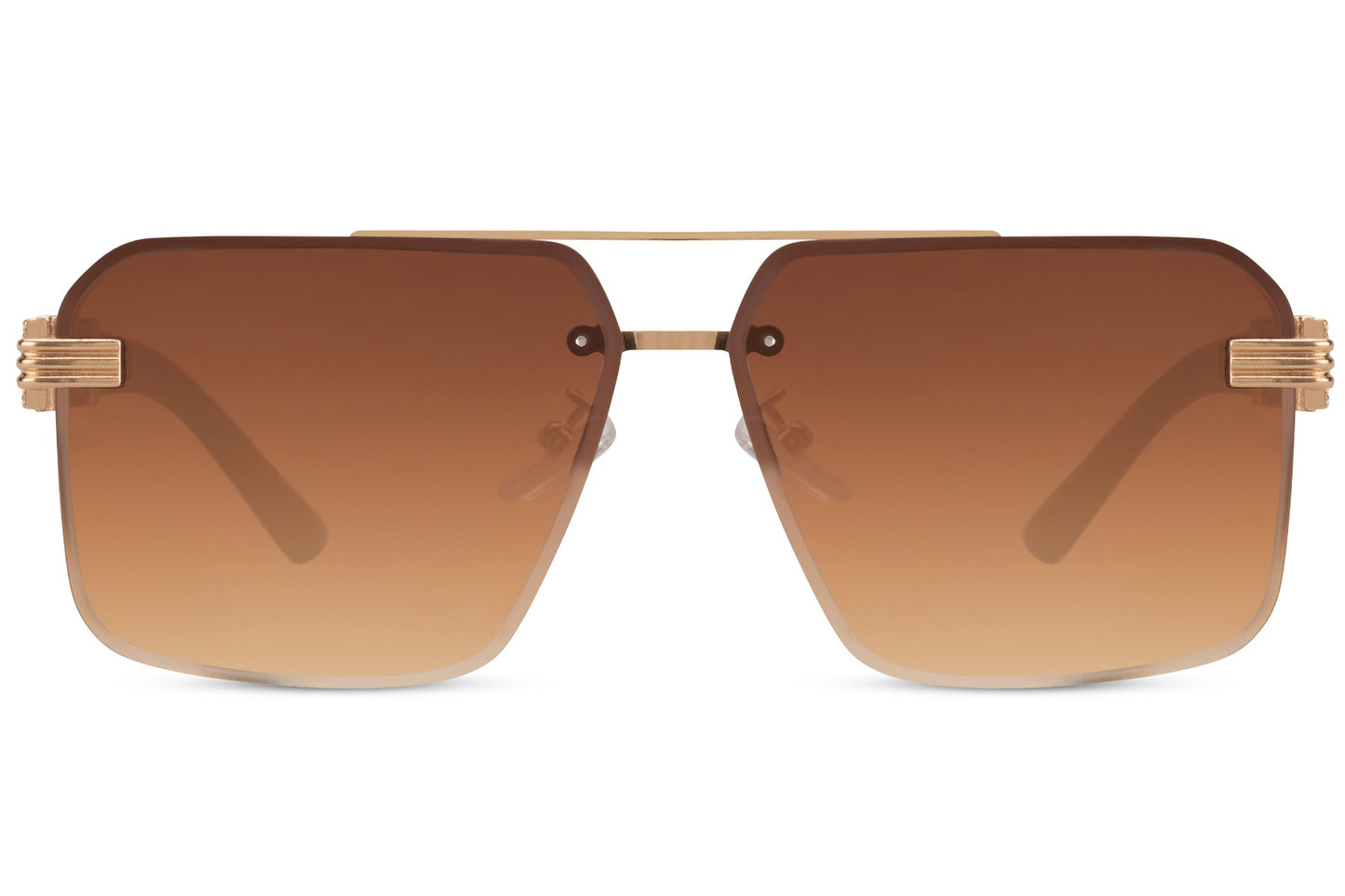 Brown gradient oversized square sunglasses offering a versatile everyday look with comfortable fit and balanced tint