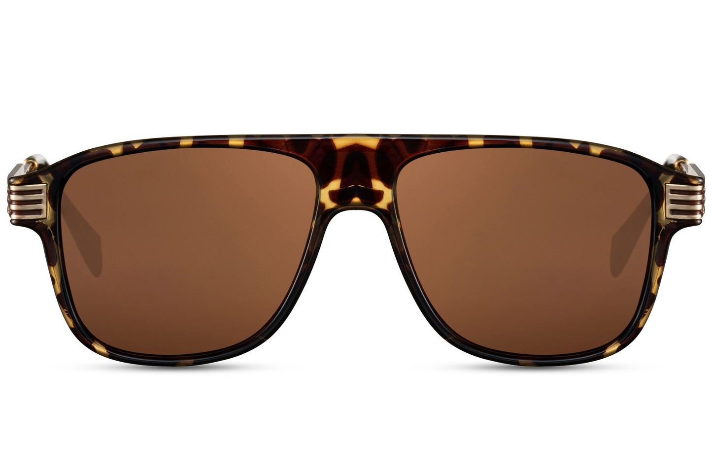Brown lens aviator sunglasses with a classic retro aesthetic suitable for everyday wear