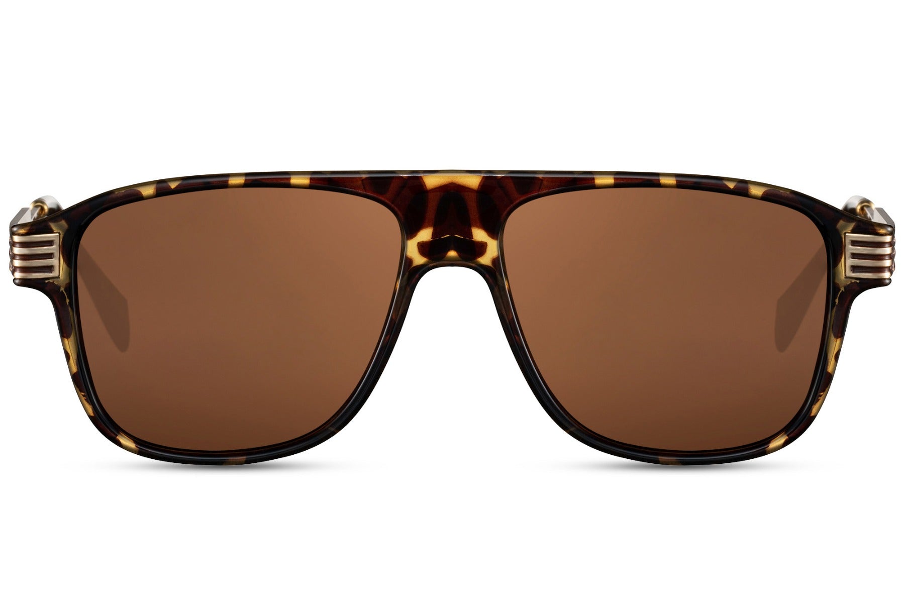 Brown lens aviator sunglasses with a classic retro aesthetic suitable for everyday wear