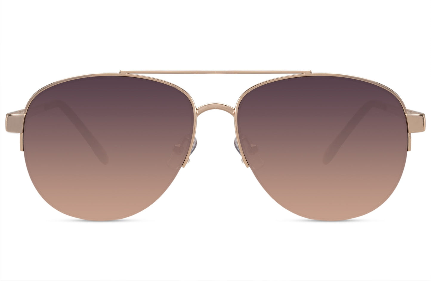 Eco brown lens aviator sunglasses with metal frame by Sunglass Station, designed for lightweight comfort and timeless everyday styling
