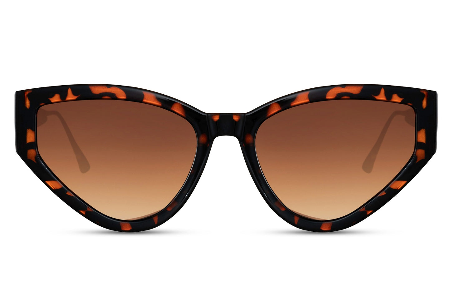 Brown leopard cat eye sunglasses designed as a bold fashion statement with oversized frame