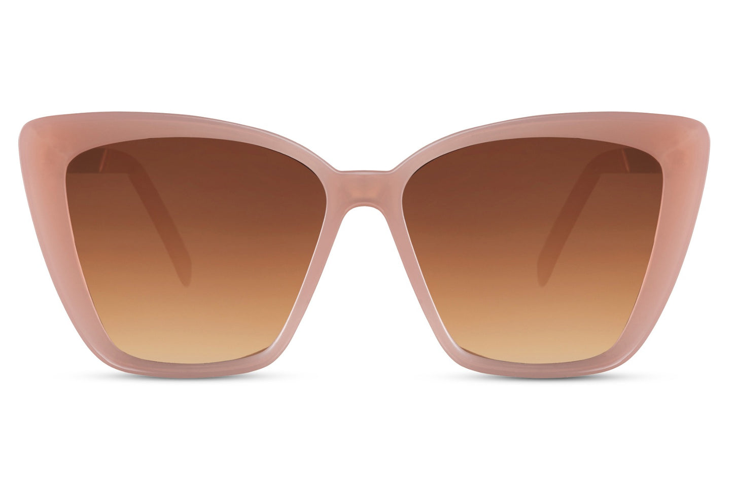 Vintage oversized cat eye sunglasses with brown gradient lenses and bold silhouette, ideal for chic daytime styling