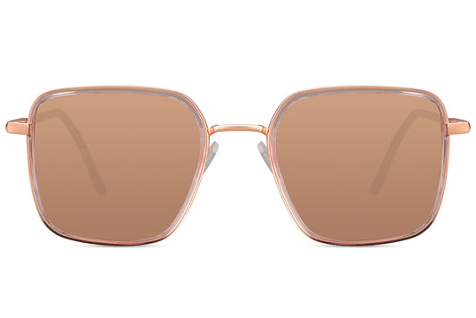 Women’s brown square sunglasses with chic oversized frame and UV protective tinted lenses for elegant everyday fashion