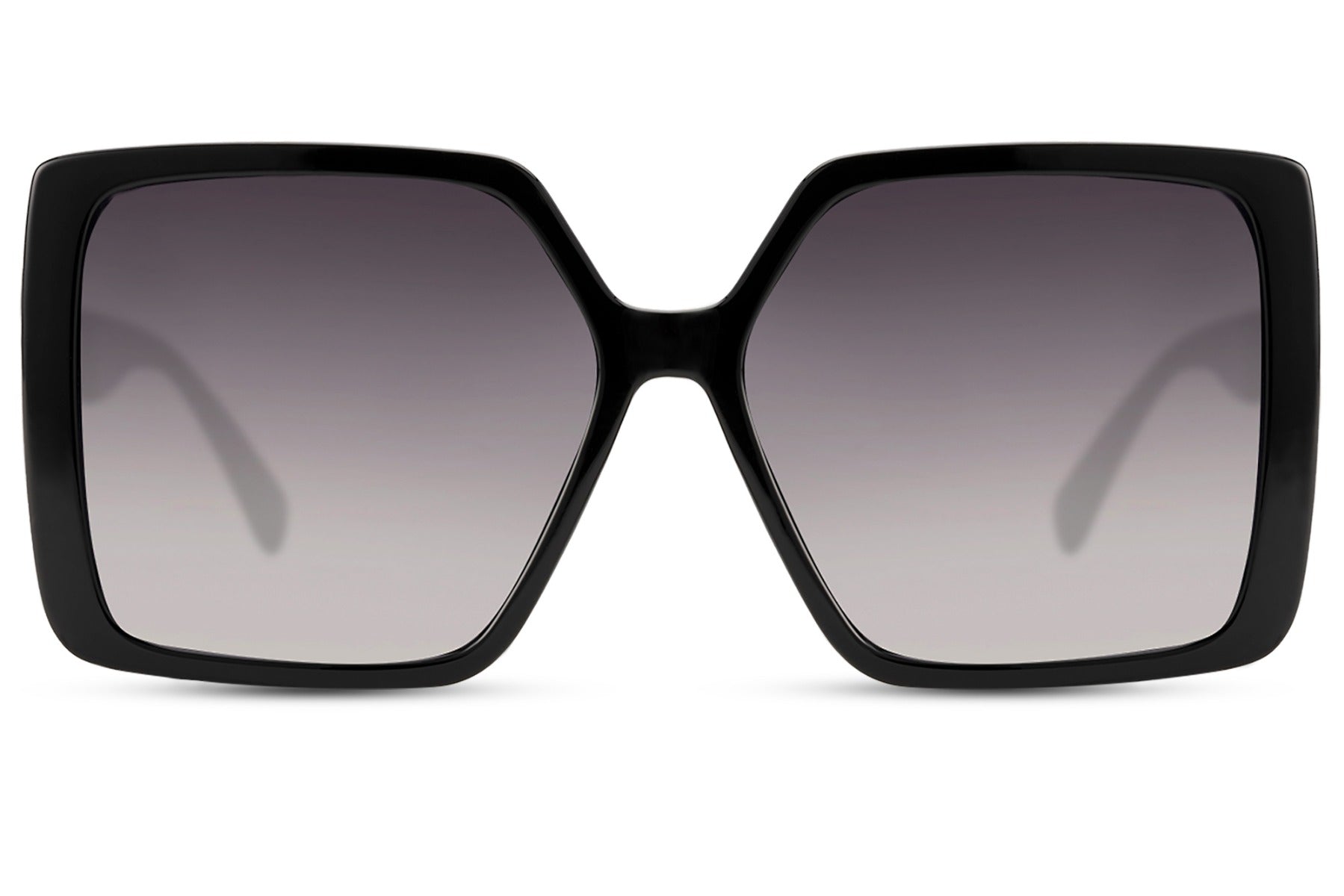 Chic oversized sunglasses with black frame, modern women sunglasses for city style, daily wear and stylish outfits