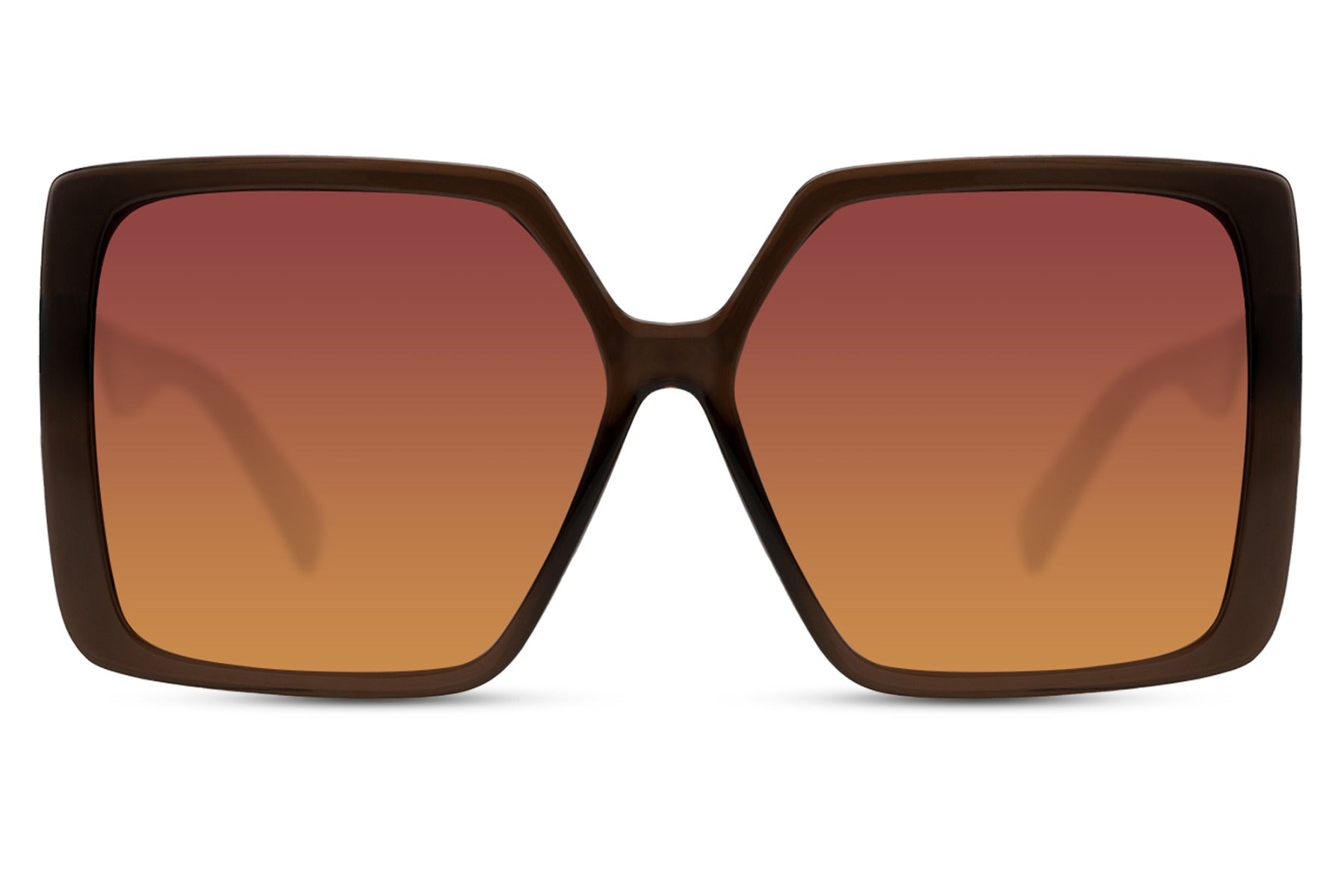 Chic bold oversized sunglasses with brown frame and tinted lenses, stylish women sunglasses for modern fashion, summer outfits, holidays and everyday wear