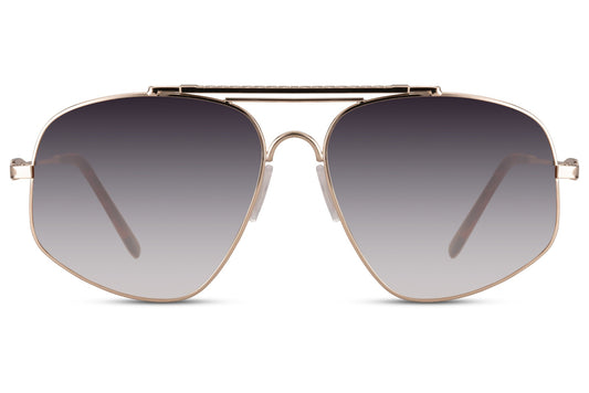 Classic aviator sunglasses for men with grey gradient lenses and metal frame, designed for timeless everyday wear