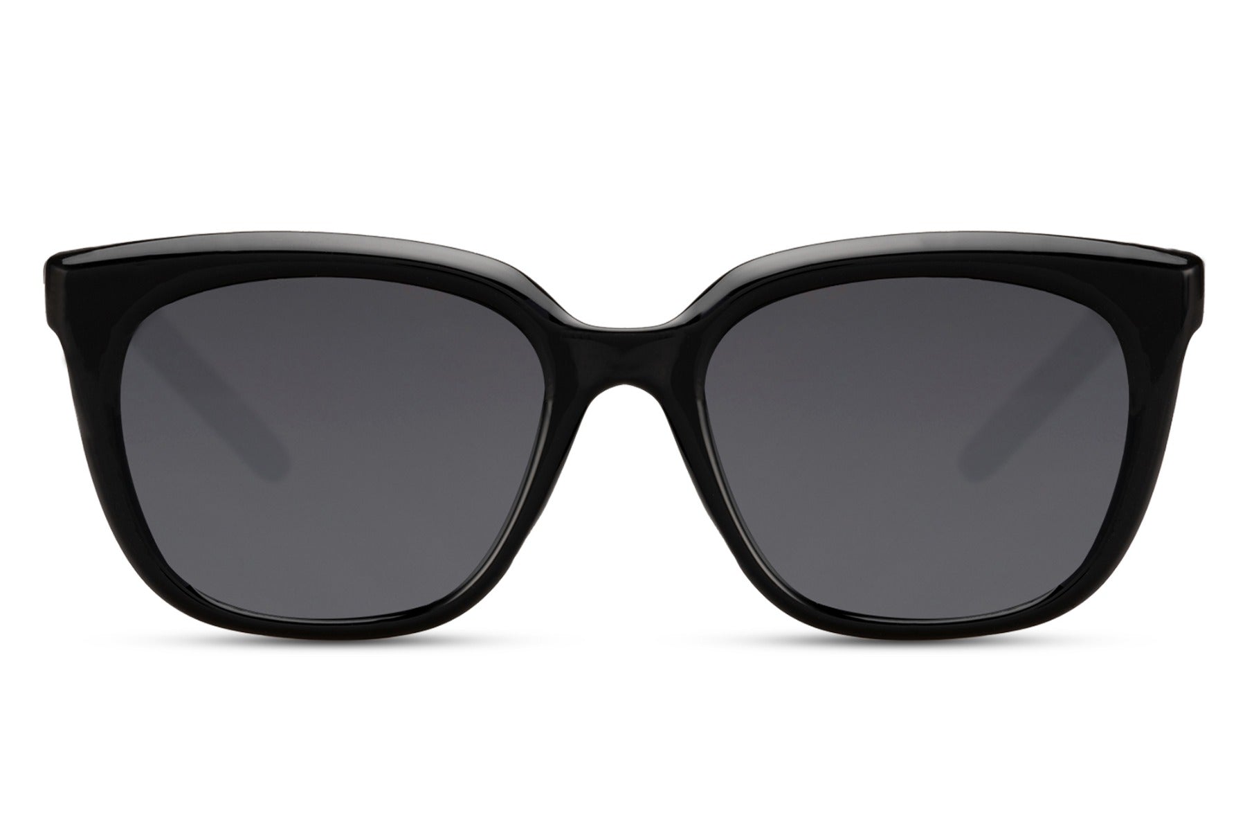 Classic women’s black square sunglasses with oversized silhouette and sleek modern styling for casual outfits