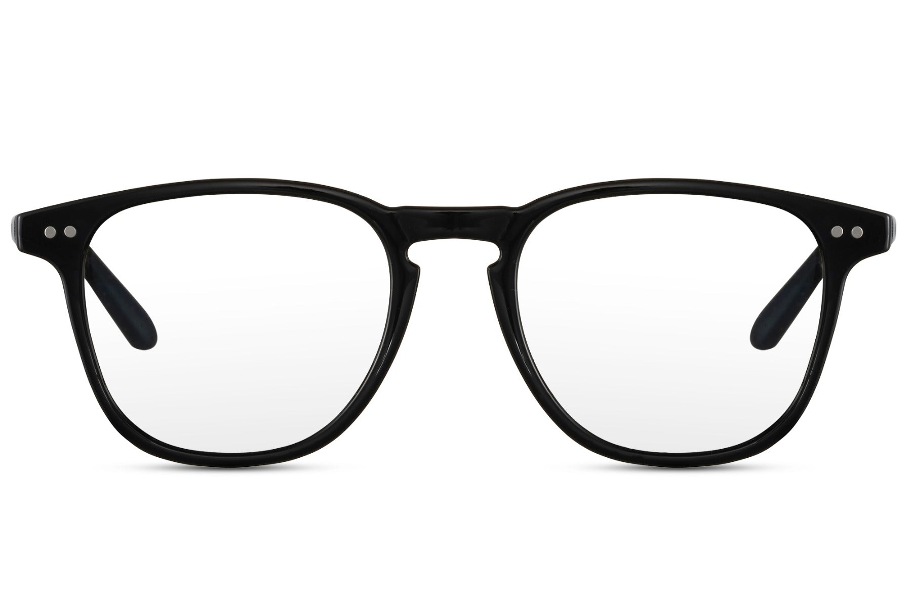 Computer blue light filter glasses for men and women with square frame and clear protective lenses