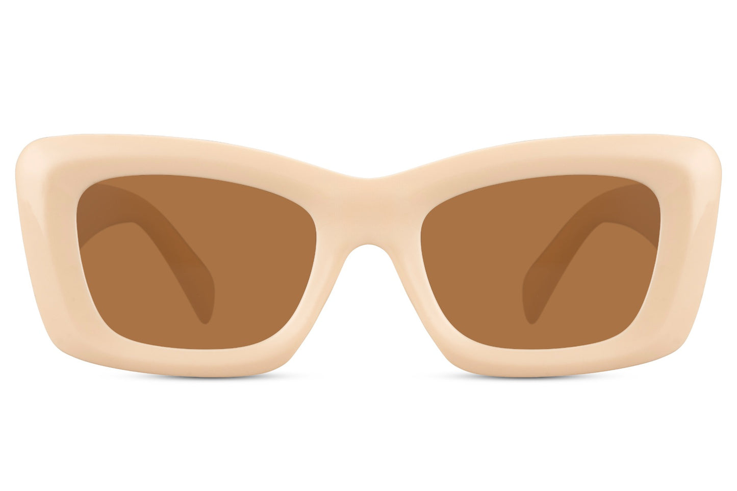 Women’s cube frame rectangle sunglasses with tortoiseshell pattern by Sunglass Station, bold yet classic eyewear with a contemporary fashion edge