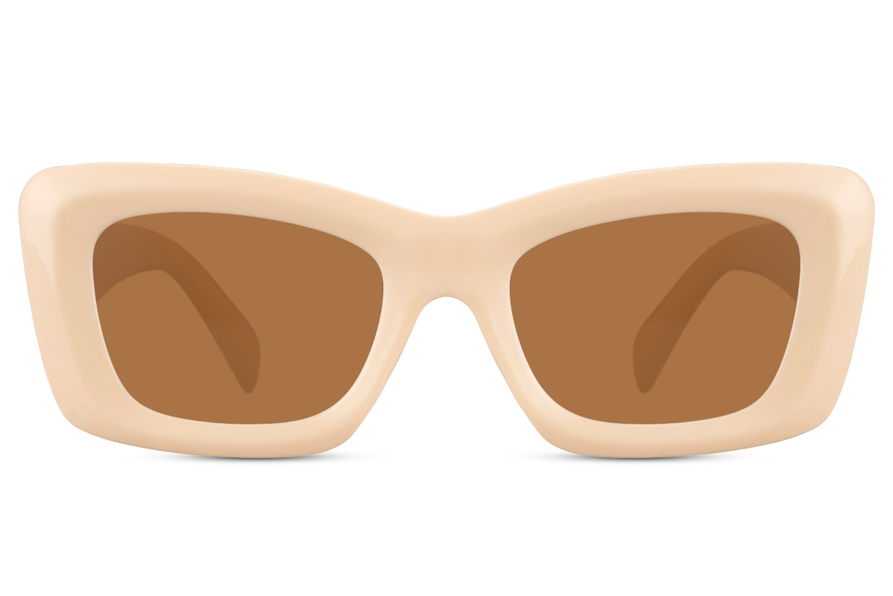 Women’s cube frame rectangle sunglasses with tortoiseshell pattern by Sunglass Station, bold yet classic eyewear with a contemporary fashion edge