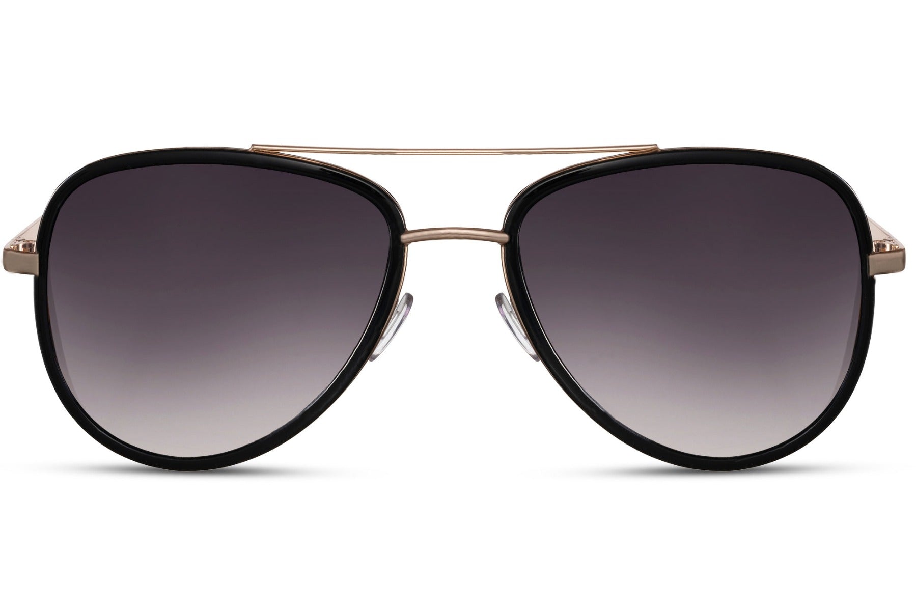 Dark gradient aviator sunglasses with metal frame, offering UV protection and a refined everyday look with a comfortable fit