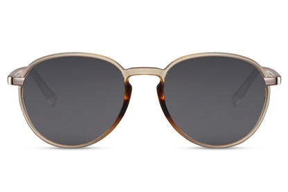 Dark grey aviator sunglasses with UV protection, suitable for everyday wear and minimal styling