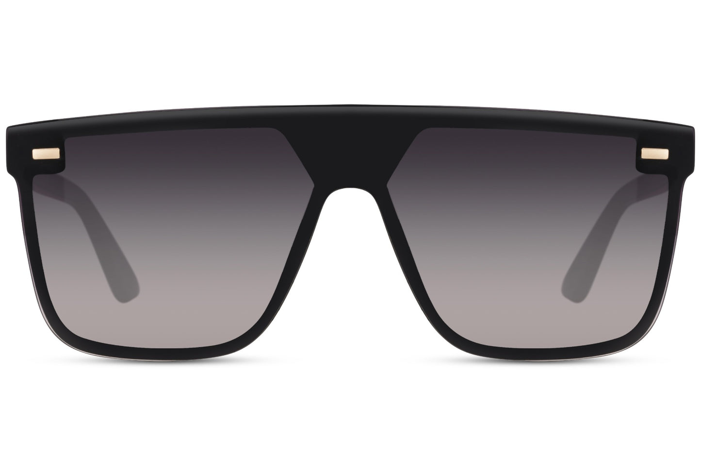 Two-tone aviator sunglasses with dark grey lenses, combining modern design with a versatile daily wear look