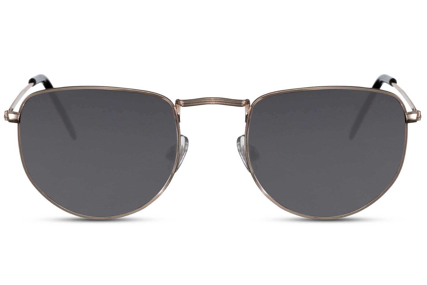Dark lens aviator pilot sunglasses with minimal metal frame, perfect for daily wear and versatile styling