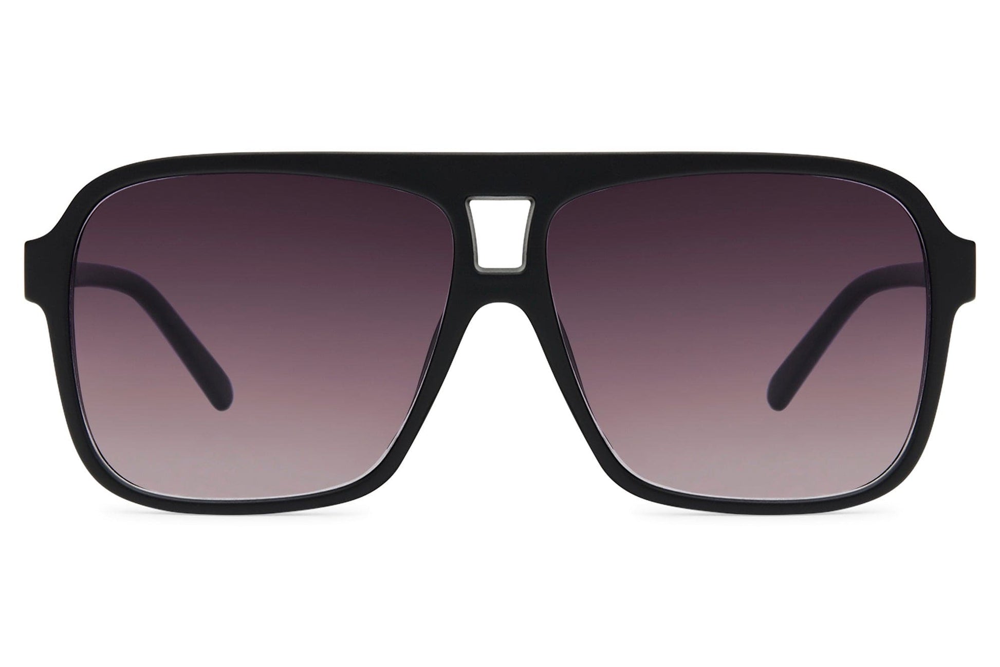 Dark purple tinted aviator sunglasses designed for night style and fashion-forward looks with subtle glare reduction