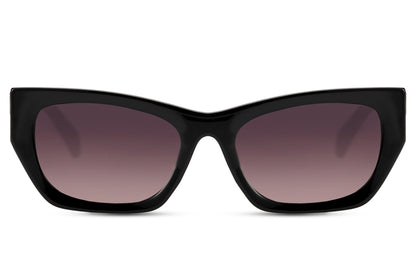 Cat eye sunglasses with dark tinted lenses and lightweight frame for daily wear
