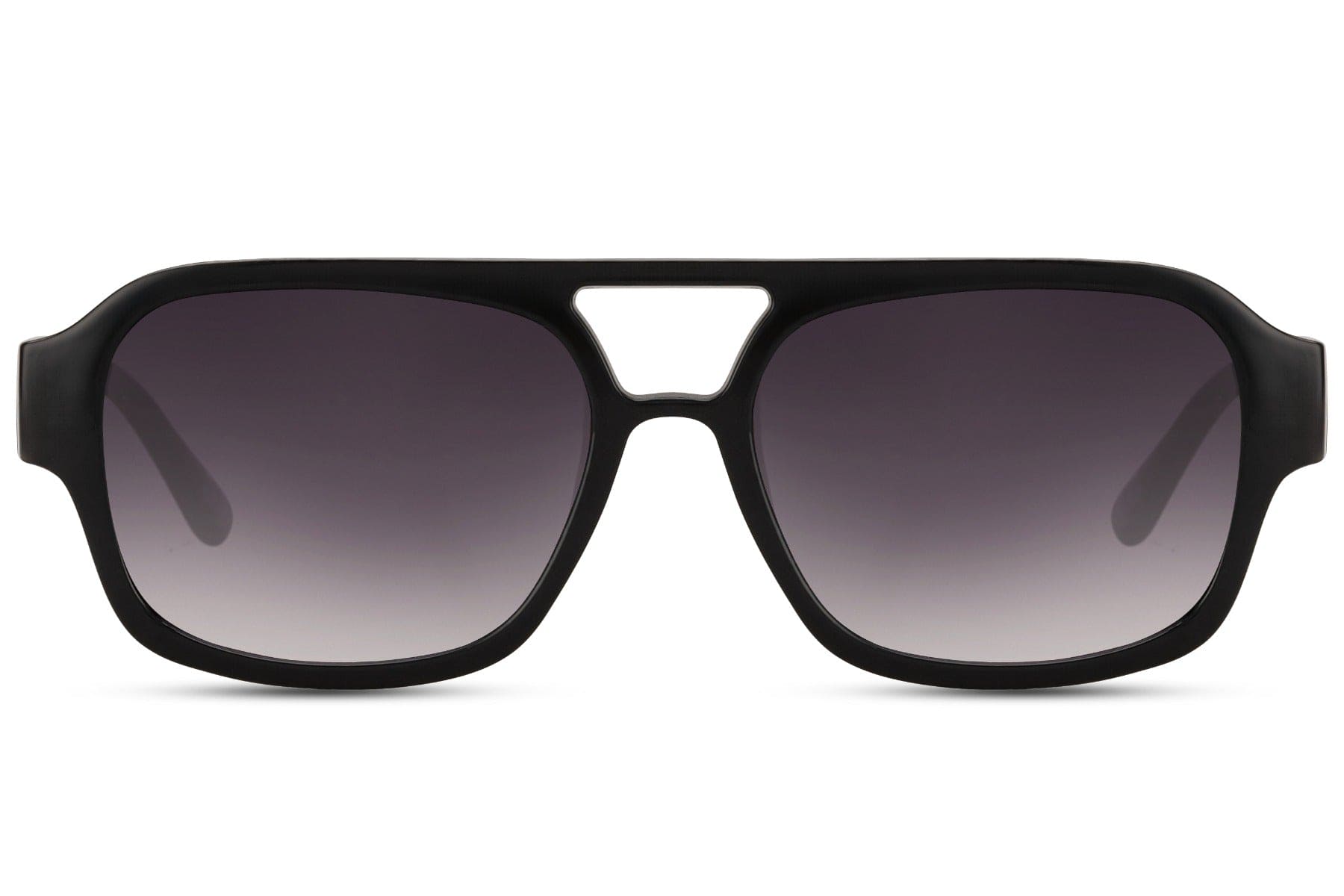 Dark tinted aviator sunglasses with a retro eco design, suitable for versatile daily wear and long-lasting comfort