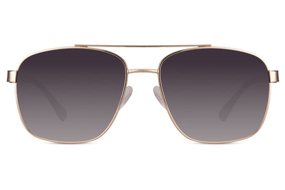 Dark tinted aviator sunglasses with a retro metal frame, perfect for everyday use and versatile styling