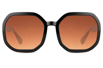 Dark tortoiseshell oversized polarized sunglasses with brown lenses, timeless statement sunglasses for travel, driving, and everyday wear
