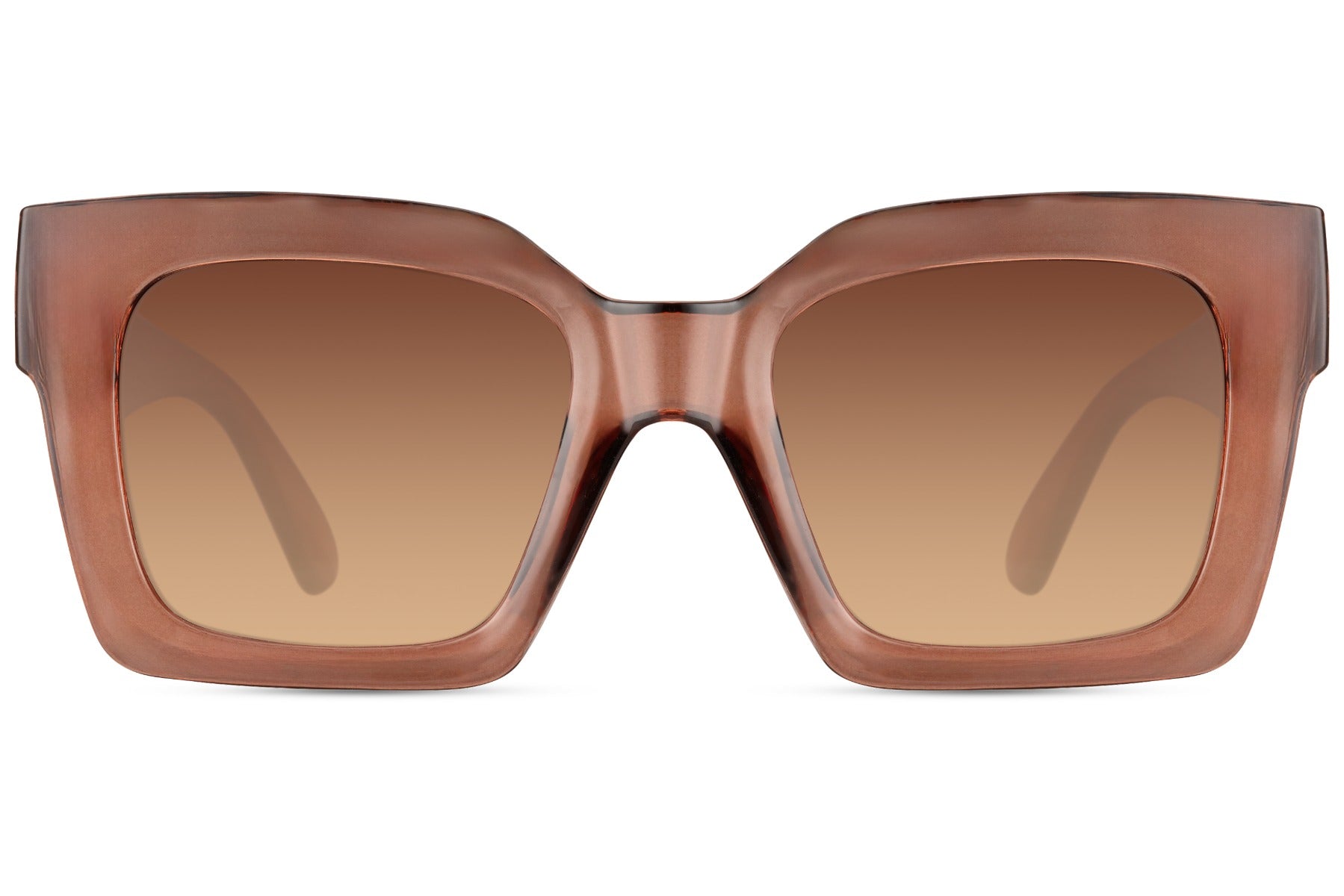 Eco chic oversized square sunglasses in brown with gradient lenses, sustainable fashion eyewear for women perfect for summer outfits and everyday style