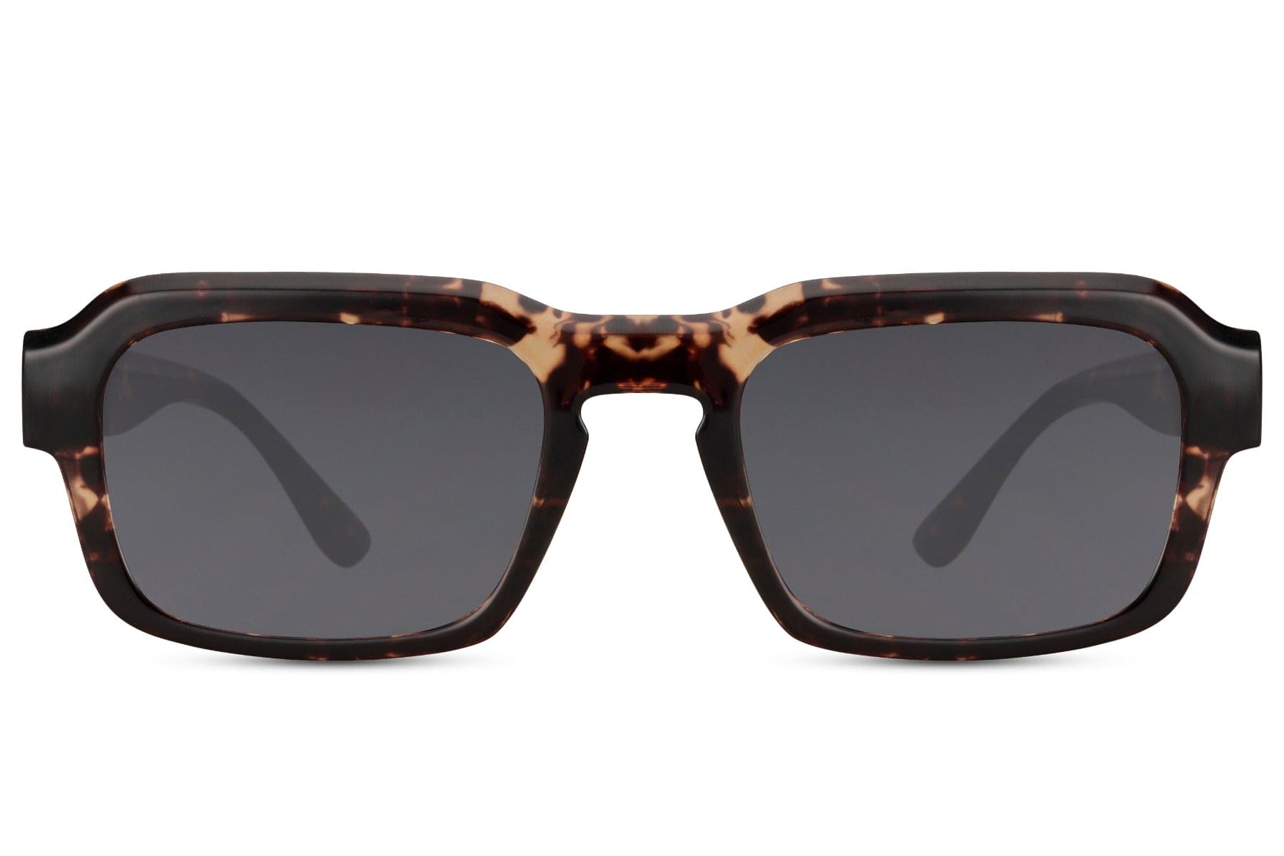 Eco rectangle sunglasses with tortoiseshell frame by Sunglass Station, unisex eyewear combining classic design with eco-friendly materials