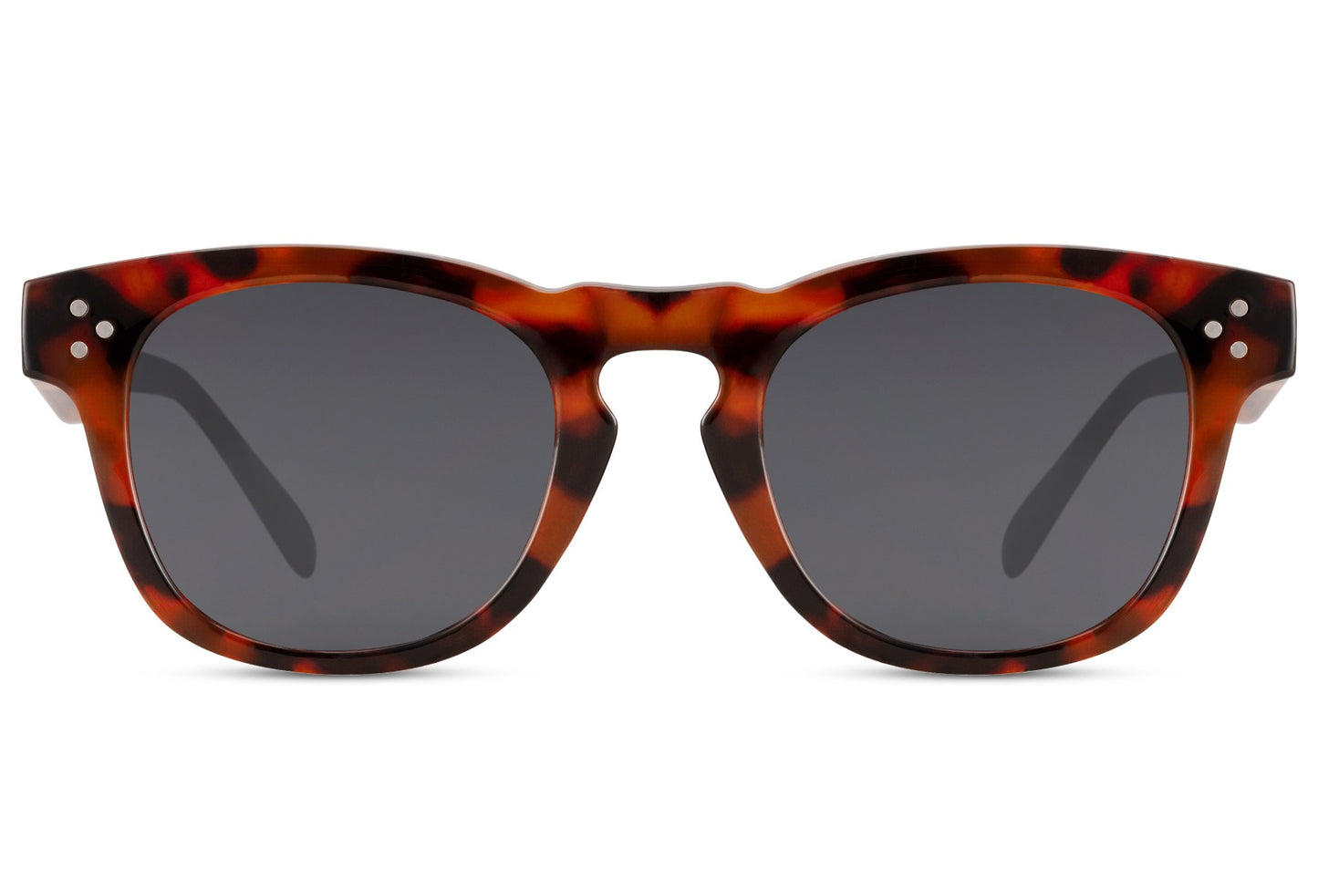 Unisex eco square retro sunglasses with leopard print frame and dark lenses for vintage fashion and everyday styling