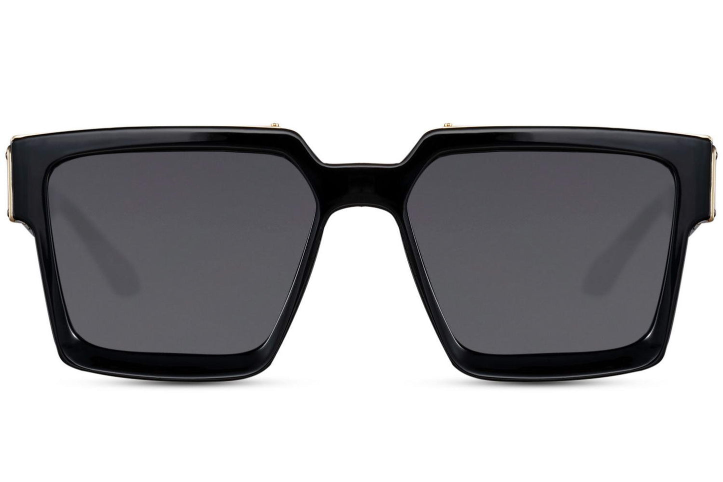 European oversized square sunglasses with black frame and dark lenses, modern women sunglasses for luxury everyday style, perfect for travel, city outfits and summer wear